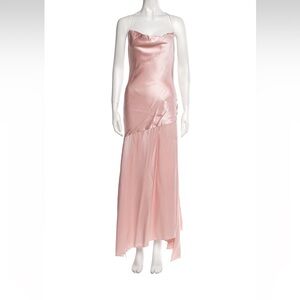 Elegant Pink Satin Gown